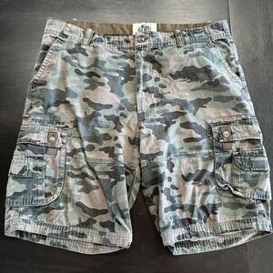 Old Mill Mens Size 36 Camo Camouflage Cargo Shorts 100% Cotton